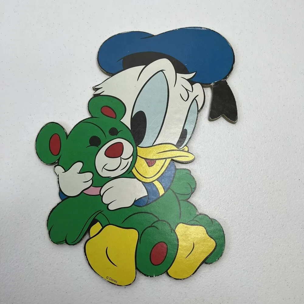 2 Vtg 90’s Disney Minnie Mouse Donald Duck Wall Decor Nursery‎ Cardboard Cutouts